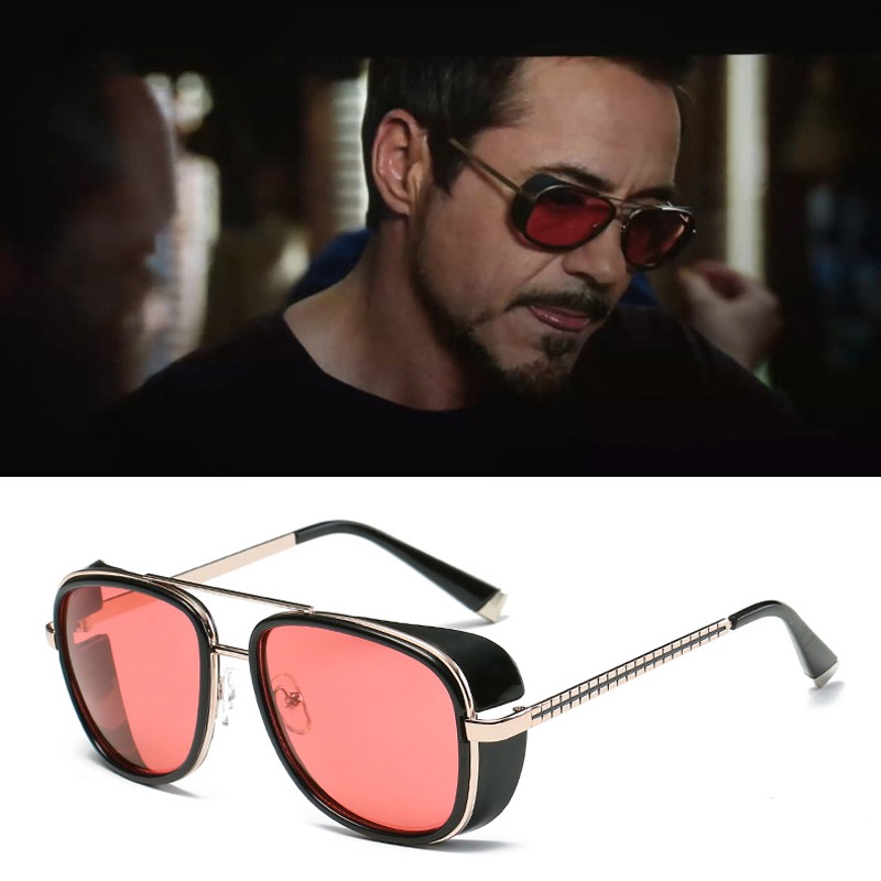 แว่นตาแบบเรโทรวินเทจ Matsuda TONY Stark จาก Iron Man 3 รุ่นสำหรับผู้ชาย เคลือบ Rossi