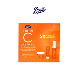 แหล่งขายและราคาBOOTS VITAMIN C บู๊ทส์ วิตามิน ซี ไบรท์เทนนิ่ง อินเทนซีฟ ซีรั่ม 30 มล บู๊ทส์ วิตามิน ซี ไบรท์เทนนิ่ง อาย เจล 15 มล  บู๊ทส์ วิตามิน ซี ไบรท์เทนนิ่ง มอยส์เจอร์ไรซิ่ง ครีม 50 มล ปรนนิบัติผิวระหว่างวัน ด้วย 2x vitamin Cอาจถูกใจคุณ