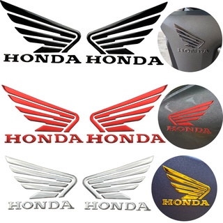 สติ๊กเกอร์ โลโก้ มอเตอร์ไซค์ Honda Wing Tank Emblem 3D สติ๊กเกอร์กาวนุ่ม 1Pair