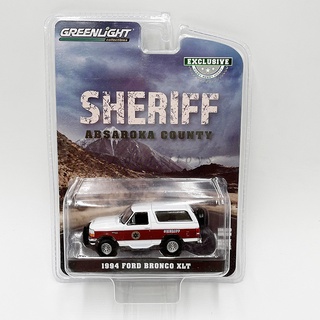 โมเดลรถยนต์จําลอง Greenlight 1:64 Diecast Car Model Toy 1994 Ford Bronco XLT ของเล่นสําหรับเด็ก