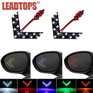 LEADTOPS 1 ชิ้น 14 SMD LED ลูกศรแผงสำหรับรถกระจกมองหลังไฟเลี้ยวไฟสัญญาณรถ LED กระจกมองหลัง