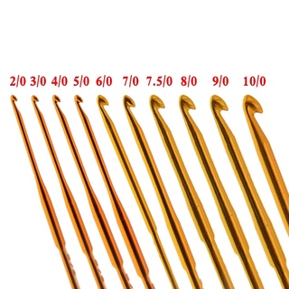 โครเชต์สีทอง2หัวแพค10อัน