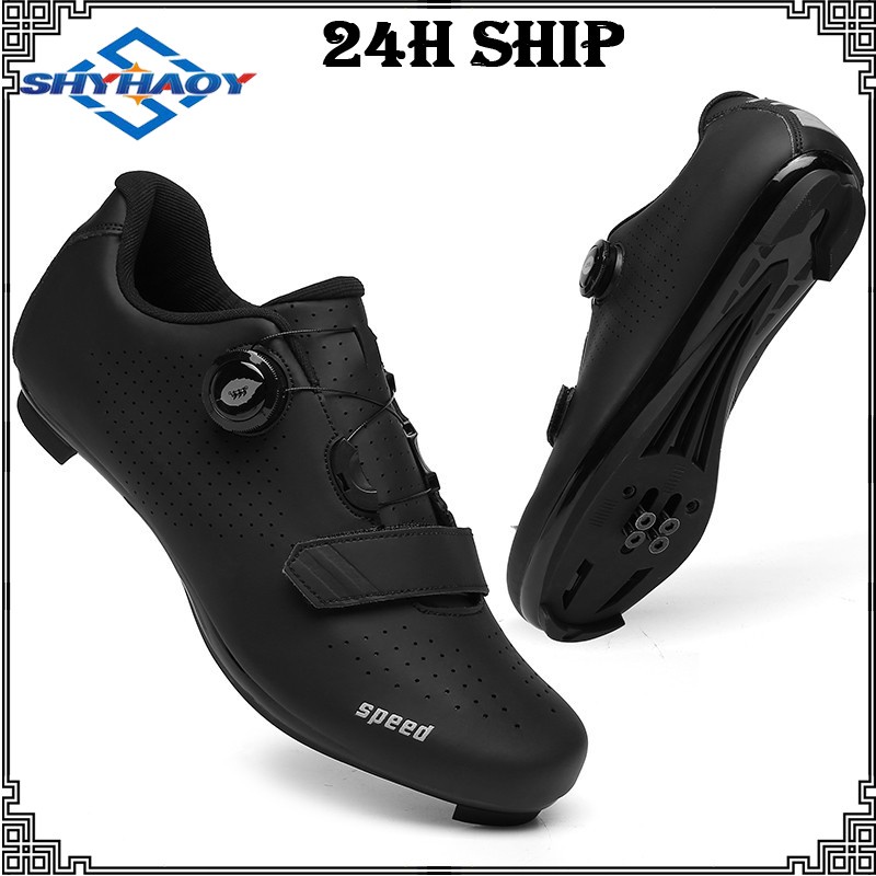 【COD】 2021 New Cycling Shoes Men Cleats Shoes Road Bike Shoes For Mtb And Pedal Set Roadbike Cover W