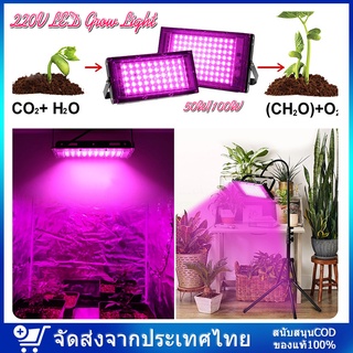 220V LED Grow Light  50W/100W ไฟปลุกต้นไม้  ไฟช่วยต้นไม้ตัวเร็ว มีสวิตช์ปิดเปิด สายไฟยาว1.5โมตร ไฟต้นไม้ ไฟเลี้ยงต้นไม้