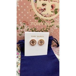 พร้อมส่งสีทอง 🔥SALE 2199🔥ต่างหู Tory Burch Split Circle Enamel Stud Earring สวยหรูดูเด่นมาแต่ไกล ใส่ติดหูได้ทุกวัน