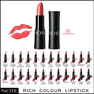 NOTE COSMETICS ULTRA RICH COLOR LIPSTICK 22 VINTAGE SUN