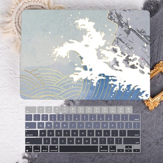 Sea เคสพิมพ์ลายคลื่นทะเล พร้อมที่ครอบคีย์บอร์ด กันฝุ่น สําหรับ compatible for MacBook Air 13 M1 A2337 A2179 A1466 A1369 A1932 Pro 13 14 15 16 2019 2020 2021 2022 Air 11 12 Retina