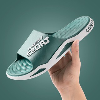 ▽✎Jie Liya Sports Slippers Men s Trendy Summer Home Indoor Non-slip Bathing Home Soft Bottom Men s Sandals and Wristwatc