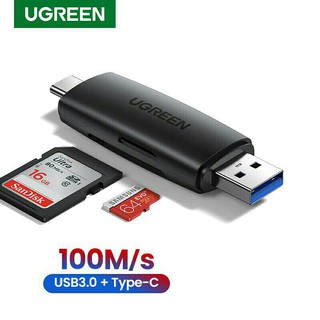 UGREEN รุ่น 80191 อะแดปเตอร์การ์ดรีดเดอร์ USB TYPE-C สําหรับ USB 3.0 เข้า SD Micro-SD,TF แล็ปท็อป/โทรศัพท์