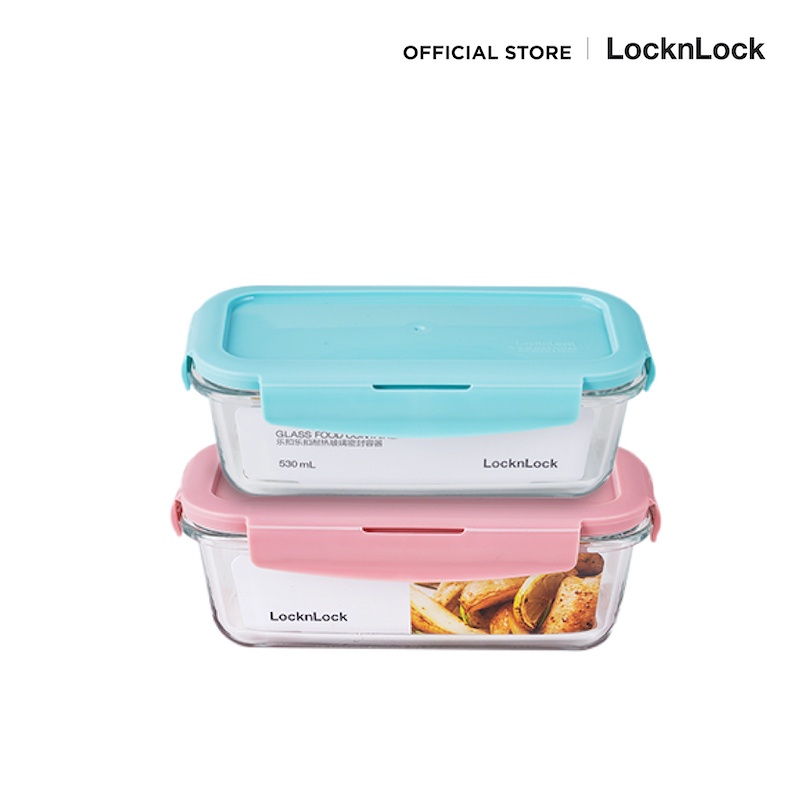 LocknLock กล่องใส่อาหาร Glass Food Container ความจุ 530 ml. รุ่น LCB425