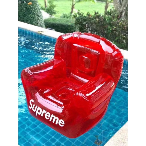 ห่วงยาง ห่วงยางแฟนซี สระว่ายน้ำ โซฟาลม supreme inflatable chair สีแดง