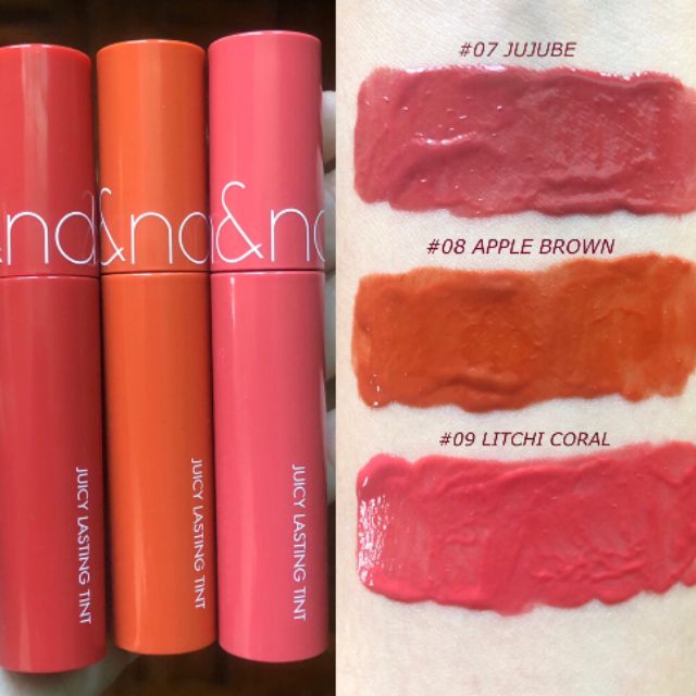 (แท้/พร้อมส่ง07jujube)​Rom&nd juicy lasting tint