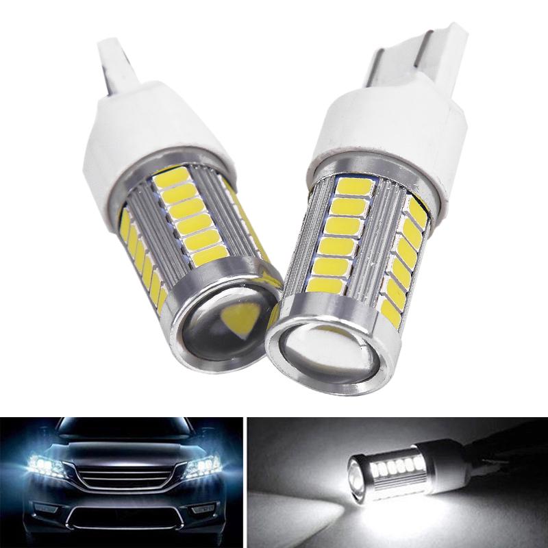 t 20 7443 7440 5630 33 smd หลอดไฟสํารอง led 6000 k สีขาว 2 ชิ้นสําหรับรถยนต์