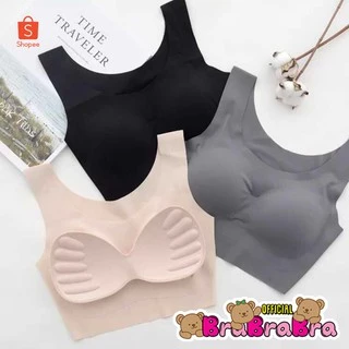 [ส่งจากไทย] 𝑩𝒓𝒂𝑩𝒓𝒂𝑩𝒓𝒂 #bra-045 tank top บรา โยคะ บรา ไร้ขอบ ฟองน้ำถอดได้