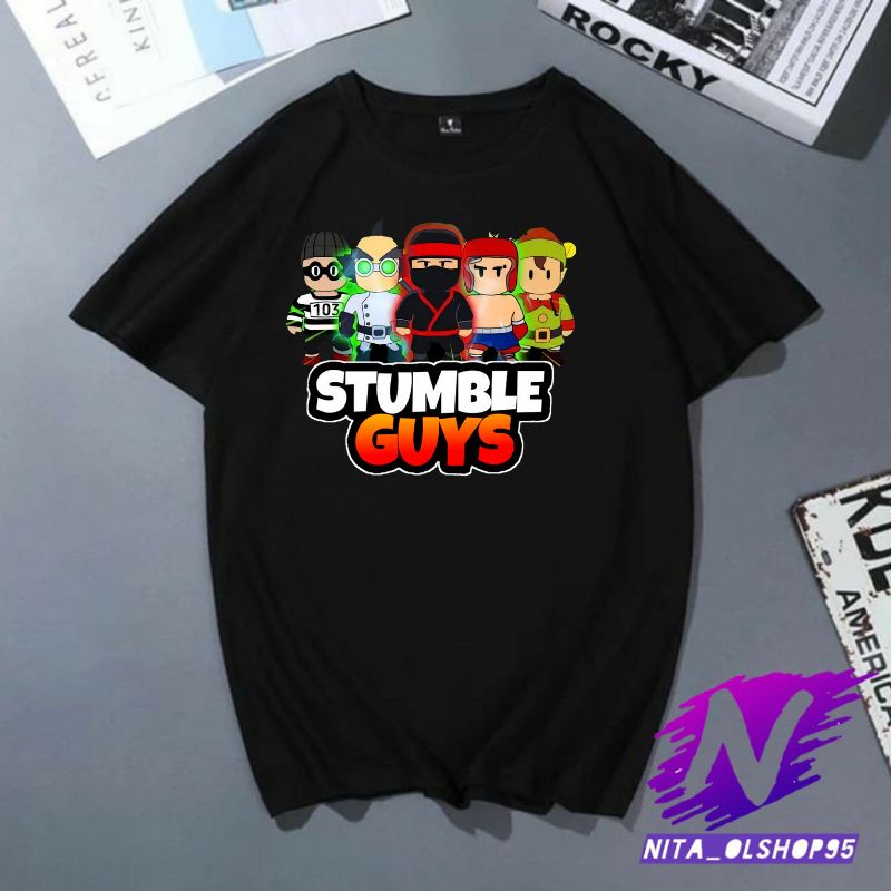 เสื้อยืดเด็ก Stumble Guys เสื้อผ้าเด็ก Stumble Guys พรีเมี่ยม Stumble Guys