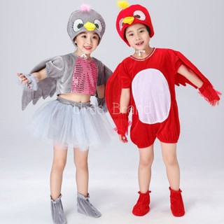 (พร้อมส่งสีแดง) ชุดแฟนซีนก แฟนซีเด็กนก นก รุ่น ชุดนกเด็ก Bird Kids Fancy ชุดนก