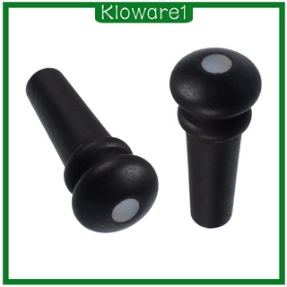 [Kloware1]2 ชิ้น Ebony Endpin พร้อม Green Dot Inlay Diy สําหรับอะคูสติกกีตาร์อะไหล่