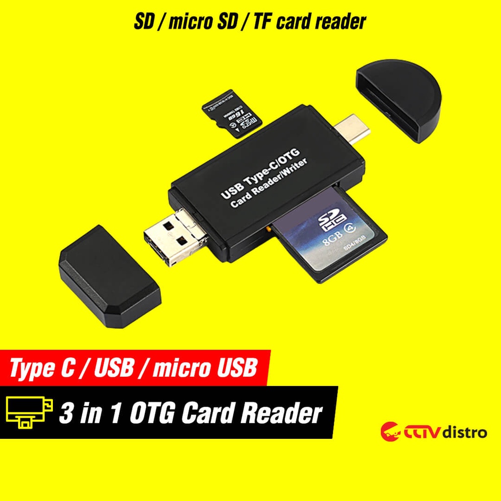 เครื่องอ่านการ์ด Type C / USB / Micro USB / SD / Micro SD / TF Mini OTG