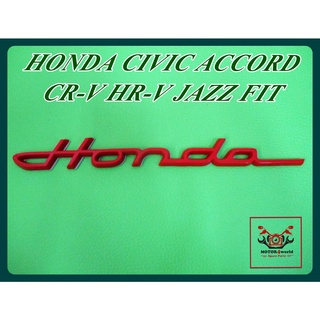 LOGO EMBLEM "RED" with for HONDA CIVIC ACCORD CR-V HR-V JAZZ FIT // โลโก้ ตัวอักษร สติ๊กเกอร์ ติดรถ สีแดง (1 ชิ้น)