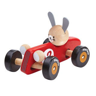 PlanToys 5704 Rabbit Racing Car ของเล่นชวนเคลื่อนไหว รถแข่งกระต่ายน้อย