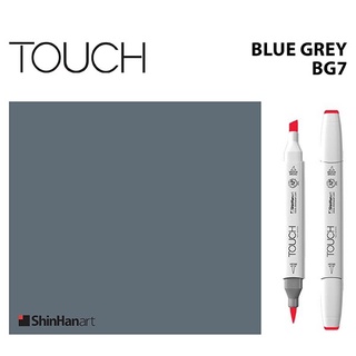 TOUCH TWIN BRUSH MARKER BG7 (BLUE GREY) / มาร์คเกอร์หัวพู่กัน-หัวตัดขนาดกลาง รหัส BG7 (BLUE GREY)