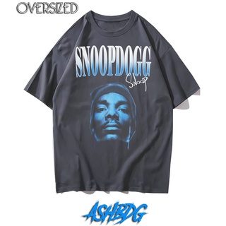 เสื้อยืดผ้าฝ้าย เสื้อยืด พิมพ์ลาย Snoop Dogg สไตล์วินเทจ โอเวอร์ไซซ์