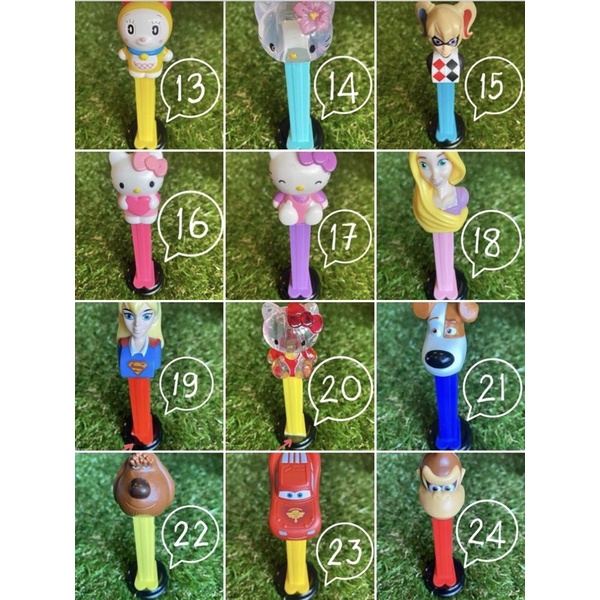 กล่องเปล่า PEZ (ของสะสม) ไม่มีลูกอม แบบที่ 13-24