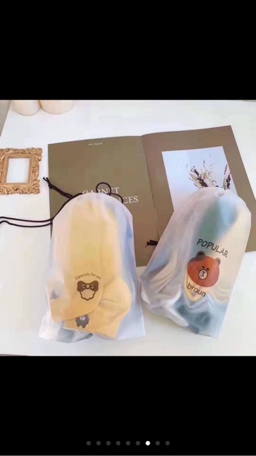 🔥พร้อมส่ง🔥 ถุงเท้าข้อสั้น 10 คู่ ถุงเท้าหมี พร้อมถุง ลายหมีบราวน์ ดอกเดซี่ เป็ด cony โคนี่ สีดำ สีขาว สีเทา แฟชั่น - รูปที่ 6