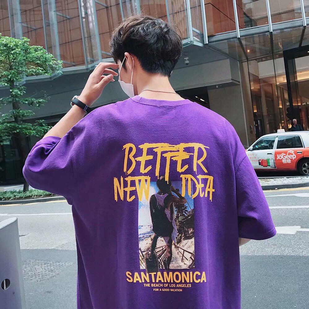 เสื้อยืดคอกลมแขนสั้น เสื้อยืดผู้ชาย (T8）