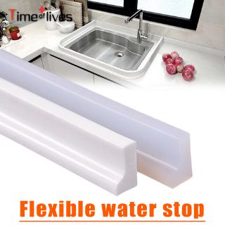 TF▶ Frameless Shower Water Dam Barrier Rubber Strap Water Stopper Wet and Dry Separation Flexible for Bathroom Kitchen Sink