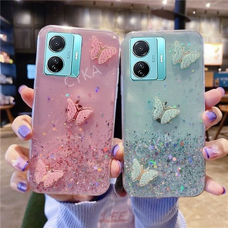 เคสโทรศัพท์มือถือ TPU แบบนิ่ม ลายผีเสื้อ สําหรับ VIVO Y02S Y77 5G 2022 Y02S Y77