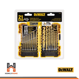 DEWALT ชุดดอกสว่านไทเทเนียม 21 ชิ้น/ชุด รุ่น DW1361 ชุดสว่าน ดอกสว่าน B 885911113618