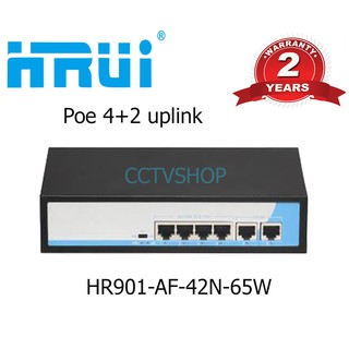 HR901-AF-42N-65W    IEEE 802.3af/at power on up to 4 ports