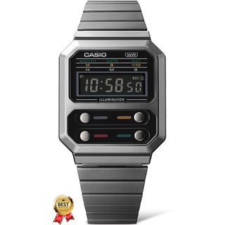 แท้แน่นอน 100% ออกใหม่ล่าสุด กับ Casio A100-WE-1ADF อุปกรณ์ครบทุกอย่างพร้อมใบรับประกัน CMG ประหนึ่งซื้อจากห้าง