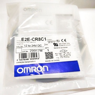 E2E-CR8C1 proximity switch 12-24VDC M4 ระยะจับ 0.8มิล ชนิด NPN NO