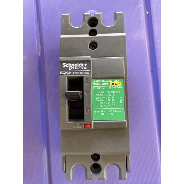 EZC100H2020 เมนเบรคเกอร์ 2P 20 A