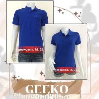 เสื้อโปโลกวาง Geeko แท้100% ชาย/หญิง ID32 สีน้ำเงินสด