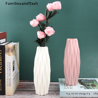 Familiesandflash&gt; แจกันดอกไม้ เซรามิค พลาสติก สีขาว สําหรับตกแต่งบ้าน