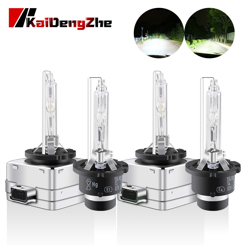 2 ชิ้น หลอดไฟซีนอน HID D1S D2S หลอดไฟหน้า XENON D3S D4S HID LED 6000K ไฮไลท์ ต่ํา หลอดไฟหน้า รถยนต์ 