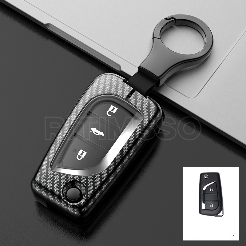 เคสรีโมตกุญแจรถยนต์ โลหะผสม สําหรับ Toyota Auris Corolla Reiz Avensis Verso Yaris Aygo Rav4 Scion TC IM 2015 2016