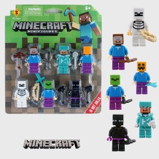 ฟิกเกอร์ Minecraft ของเล่นสำหรับเด็ก 6 ชิ้น / ชุด