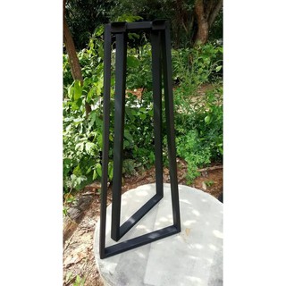 MPT Steel MPT-145 ขาโต๊ะบาร์ ขาเหล็กทรงบาร์สูง สูง 100cm 1คู่(2ชิ้น) เหมาะสำหรับวางแผ่นไม้ ระหว่าง 30-40 cm. สีดำด้าน