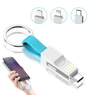 3 In 1 Micro Usb &amp; Type C &amp; สายเคเบิ้ลชาร์จเร็วสําหรับ Iphone Android