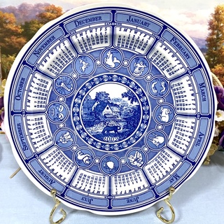 Spode Blue Room Calendar Plate ปี 2002 จาน จานดินเนอร์