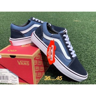 Vans old skull รองเท้าผ้าใบผูกเชือกพร้อมกล่อง