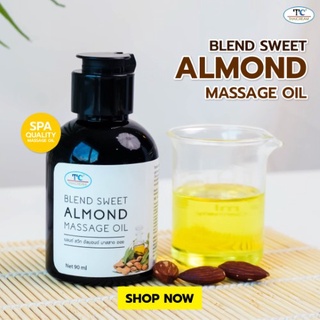 Thaicream นวดอโรม่า น้ำมันนวดตัว น้ำมันสปา น้ำมันอโรม่า ไทยครีม  Blend Sweet Almond Massage Oil