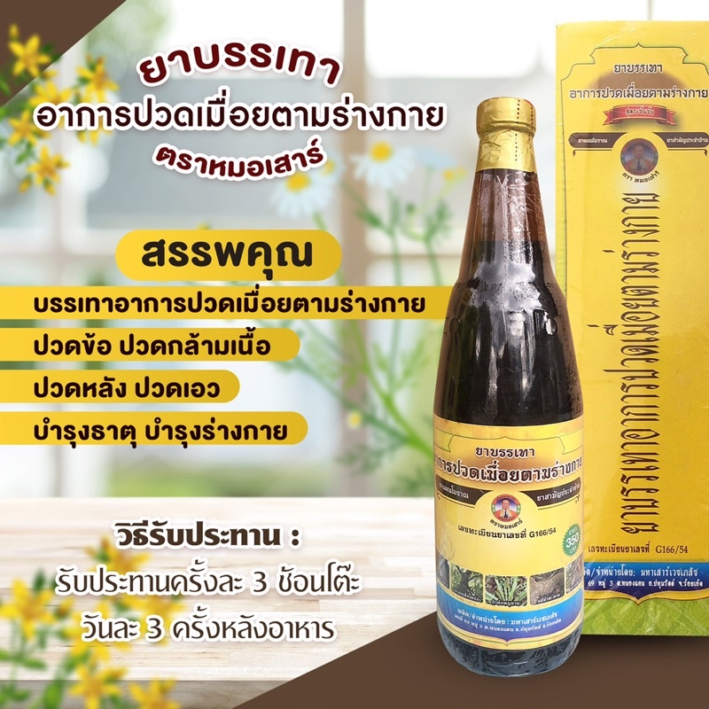 ยาบรรเทาอาการปวดเมื่อยตามร่างกายตราหมอเสาร์ของแท้100%