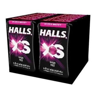 ฮอลล์ เอสเอ็กซ์ กลิ่นมิกซ์เบอร์รี่ ไม่มีน้ำตาล จำนวน 25เม็ด ยกแพ็ค 12กล่อง HALLS XS MIXEDBERRY SUGAR FREE CANDY