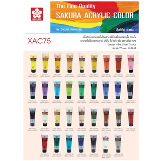 สีอคิลิค (Acrylic) SAKURA XAC-#75(หน้า1/2)