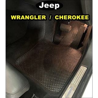 พรมรถยนต์ JEEP WRANGLER , CHEROKEE , GRAND CHEROKEE พรมกระดุมเม็ดเล็กpvc เข้ารูป ตรงรุ่นรถ